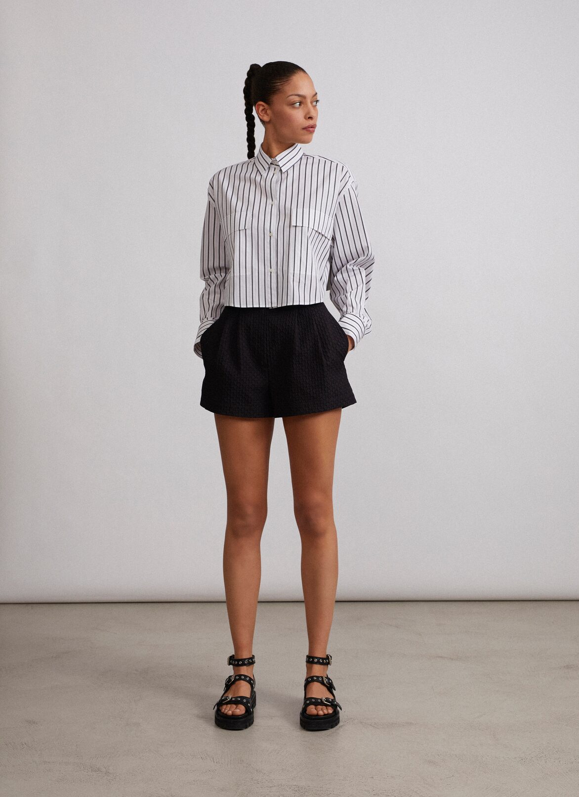 Shirts ALAÏA WHITE/BLACK SHIRTS